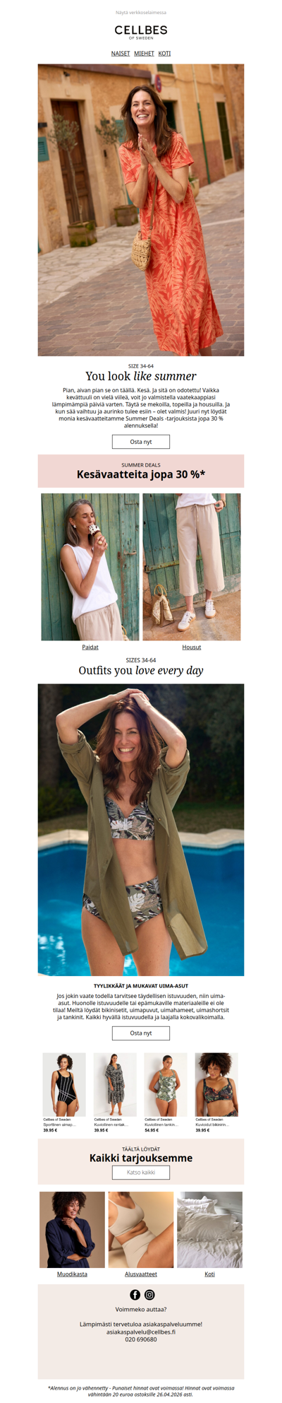 Summer Deals: Jopa 30 % kesävaatteista!