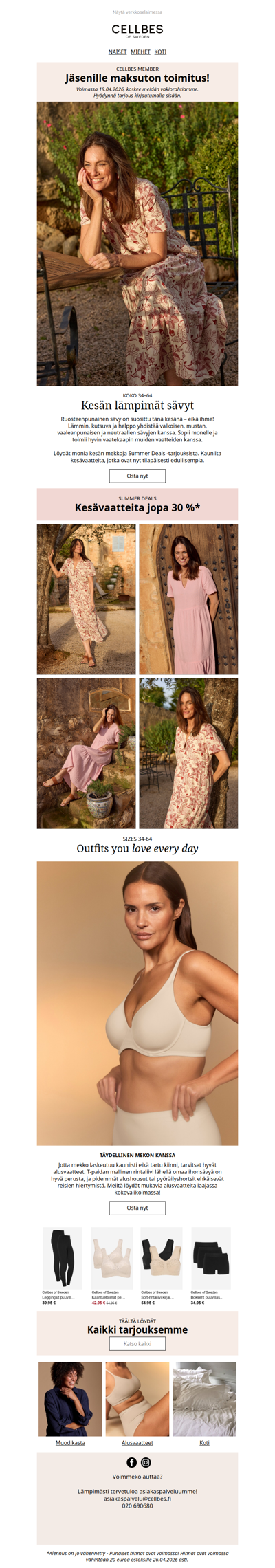 Jopa 30 % kesän mekoista + Ilmainen toimitus