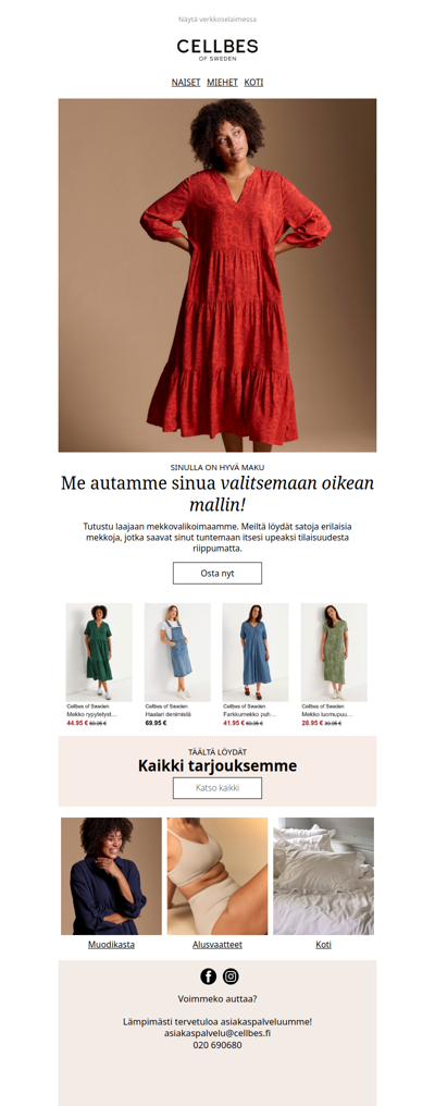 Etsitkö uutta mekkoa?