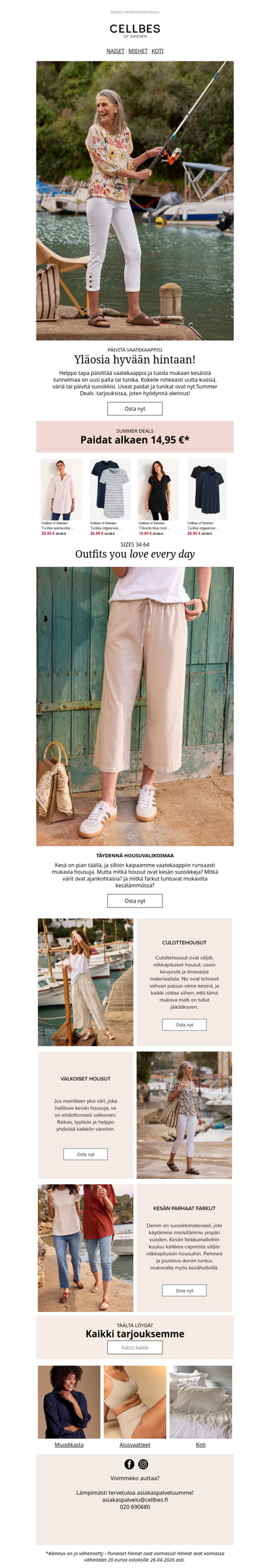 Summer Deals: Paidat alkaen 14,95 €