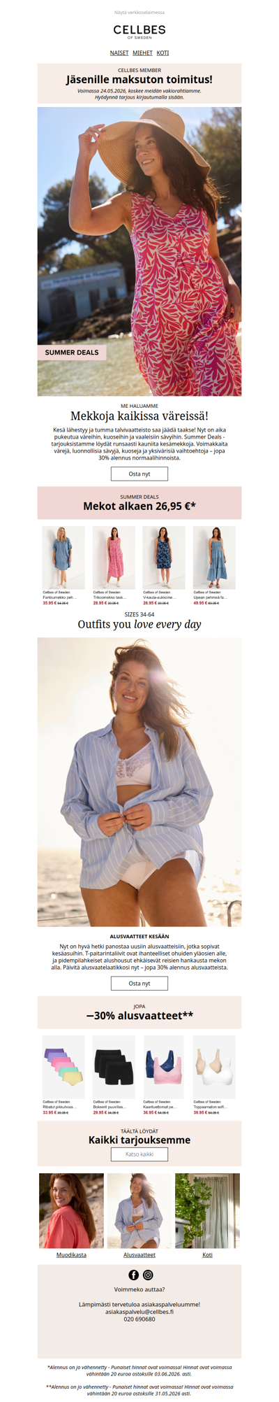 Kesämekot alk. 26,95 € + Ilmainen toimitus!