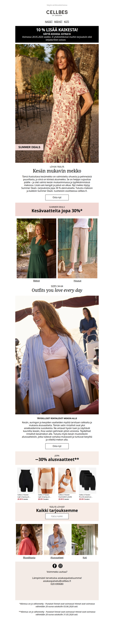 Summer Deals: Jopa 30 % kesän vaatteista