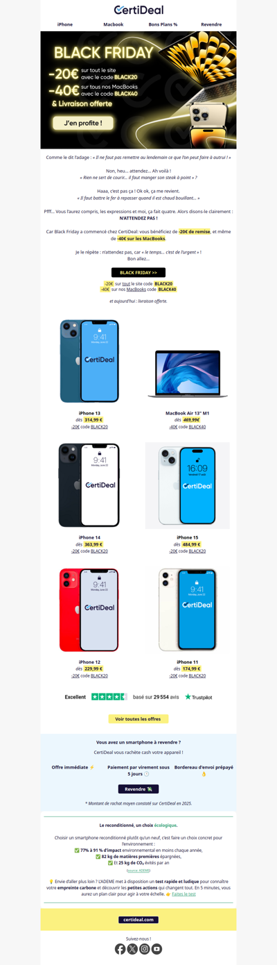 Black Friday… saisissez la balle au blond !