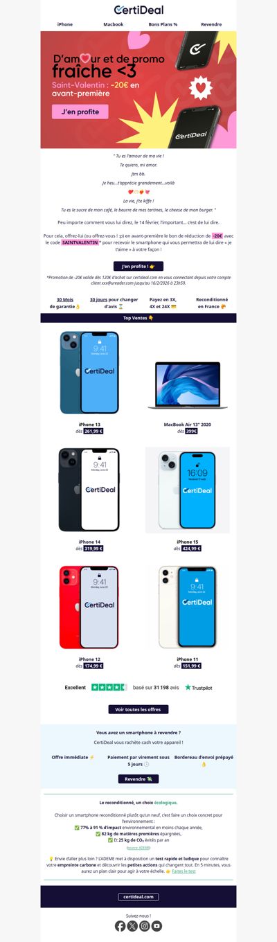 D’am❤️ur et de promo fraîche