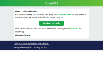 [ChanhTuoi] Kích hoạt tài khoản của bạn trên ChanhTuoi.com