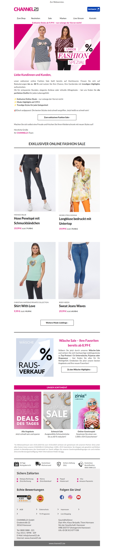 Bis zu 80 % auf unsere Fashion-Knaller 🛍️