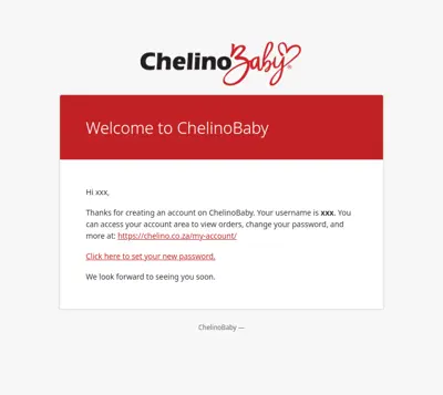 Your ChelinoBaby account has been created!