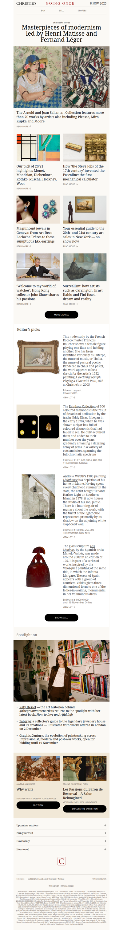 Going Once No. 456 | Léger, Matisse and the spirit of modernism