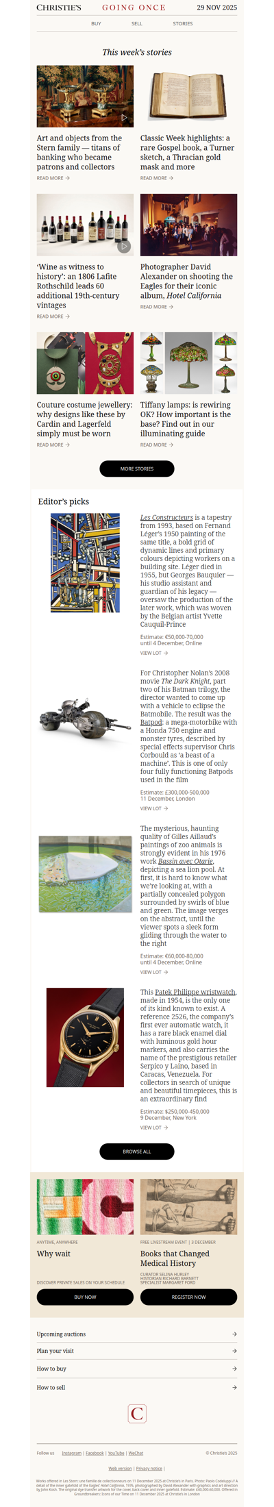 Going Once No. 459 | Treasures from the Stern banking dynasty