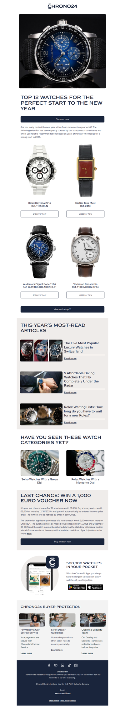 Top 12 Watches for the Perfect Start to the New Year