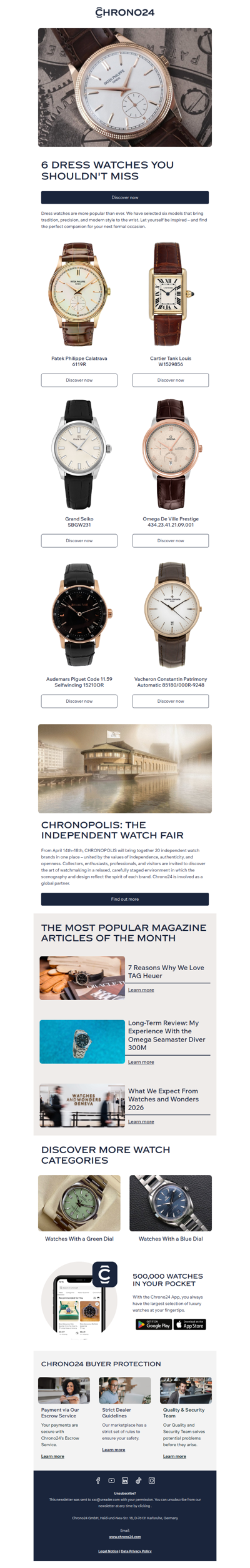 6 Dress Watches You Shouldn't Miss