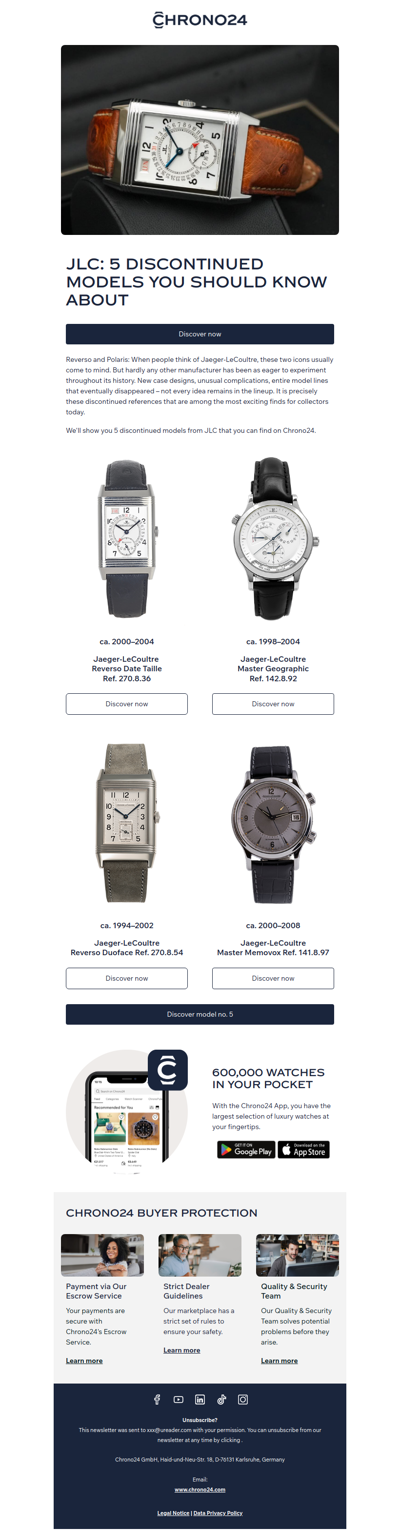 Top 5 Discontinued Jaeger-LeCoultre Models