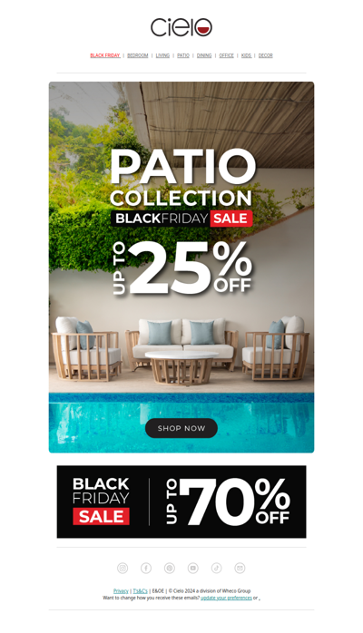 Black Friday Patio Sale