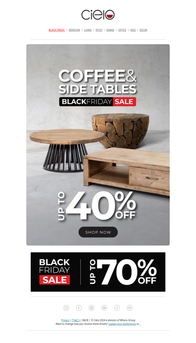 Black Friday Coffee & Side Tables Sale