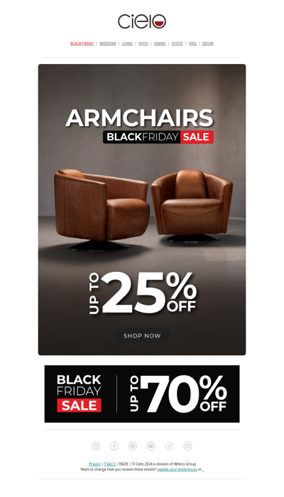 Black Friday Armchair Sale