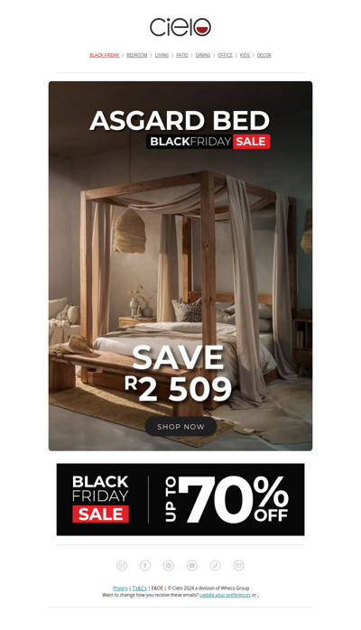 Black Friday Asgard Bed Sale