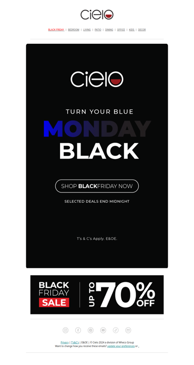 Turn Your Blue Monday Black with Cielo