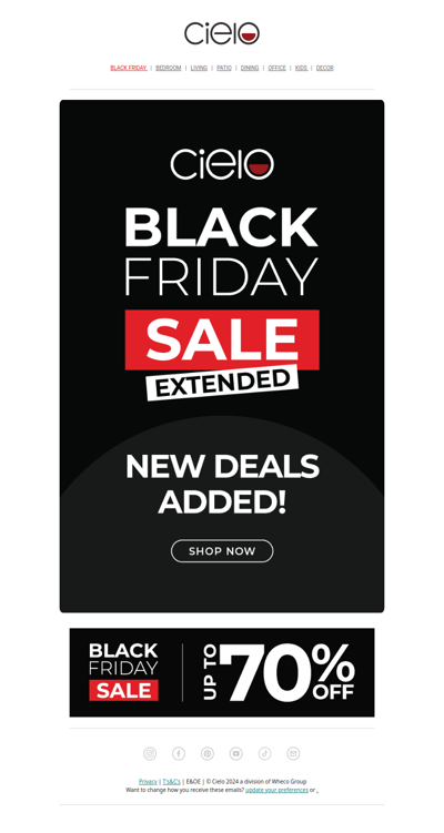 Black Friday has been Extended at Cielo