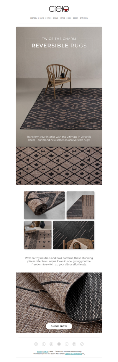 Switch up your style with premium reversible rugs!