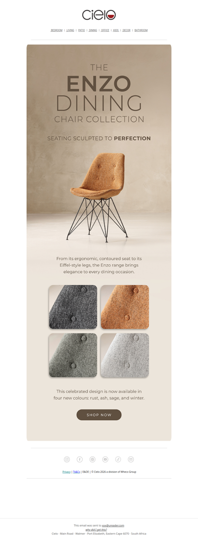The Enzo Dining Chair Collection | Cielo