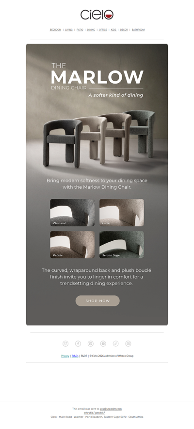 The Marlow Dining Chair Collection | Cielo