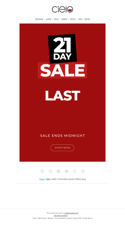 The Savings End Today | 21 Day Sale