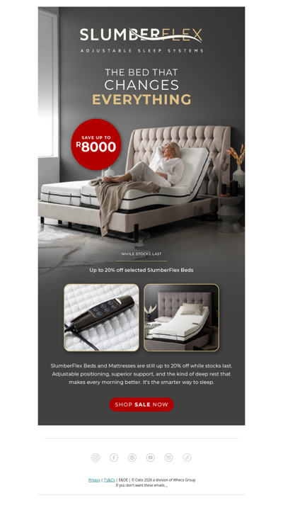 The Smart Sleep Sale: Up to 20% off Slumberflex Beds