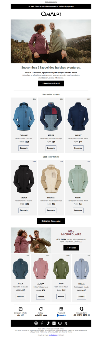 Opération Cocooning : restez au chaud, partez léger ❄️