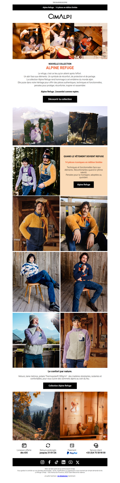 Nouvelle Collection Alpine Refuge 🧡