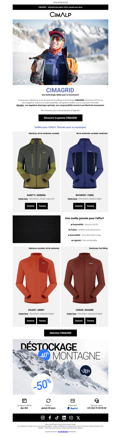 CIMAGRID 🔥 Une techno taillée pour le mouvement.