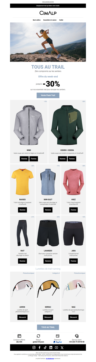 Jusqu'à -30% sur le trail week-end !🏃