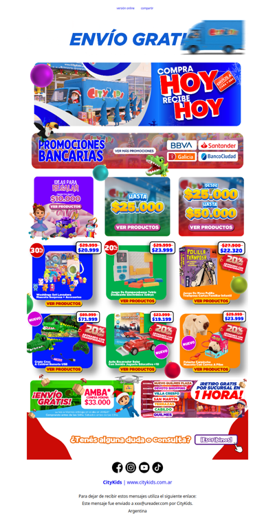 ⏰ ¡Comprá HOY, recibí HOY!