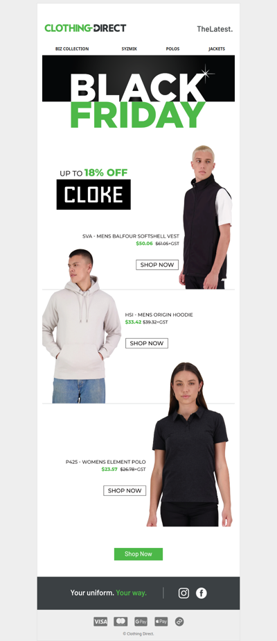 CLOKE Spotlight: Jackets & Hoodies up to 18% Off! 🖤