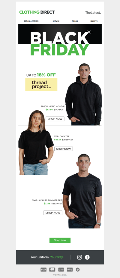 THREAD PROJECT Spotlight: Hoodies & Tees up to 18% Off! 🖤