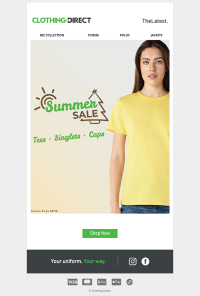 LAST WEEK -  Tees, Singlets & Caps on Special! 🇳🇿 ☀️🎄