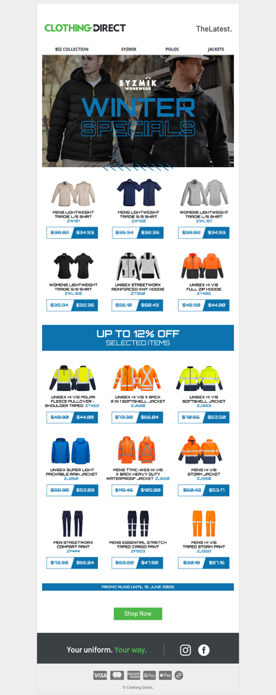 SYZMIK WINTER SPECIALS - Up to 12% OFF