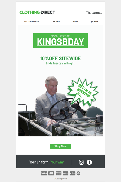 Kings Birthday Weekend - 10% OFF SITE-WIDE