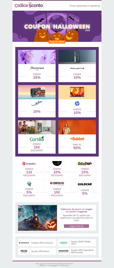 Fatti stregare dagli sconti 👻 di CodiceSconto