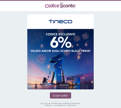 Codice sconto esclusivo Tineco 🤩 il numero uno della smart home