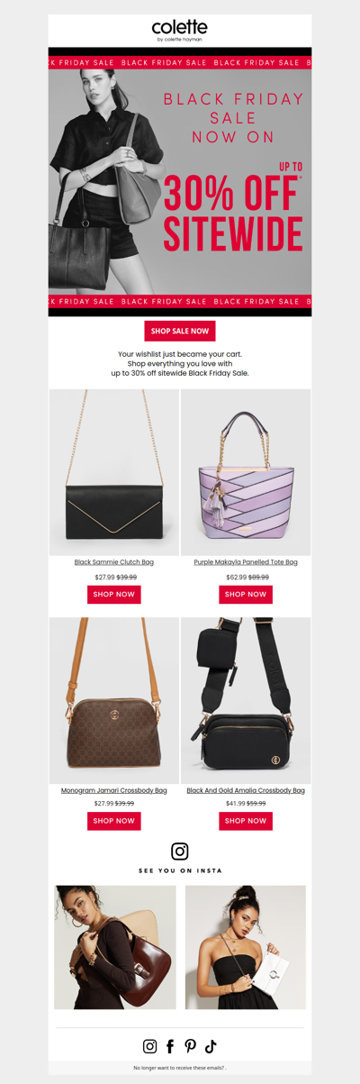 30% off sitewide Black Friday event in full swing ✨