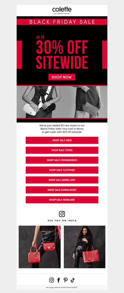 Colette went crazy: 50 new styles now at Black Friday prices