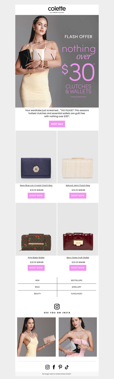Clutches under $30?! Your new obsession awaits