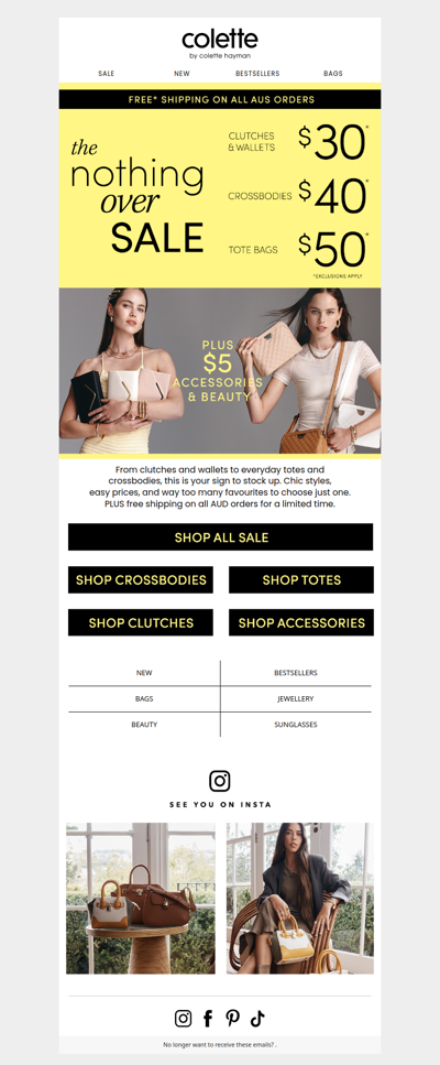 The Nothing Over Sale just got better with free shipping