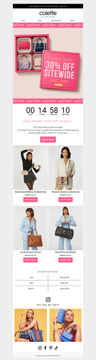 Last Day. Last Chance. 30% OFF.