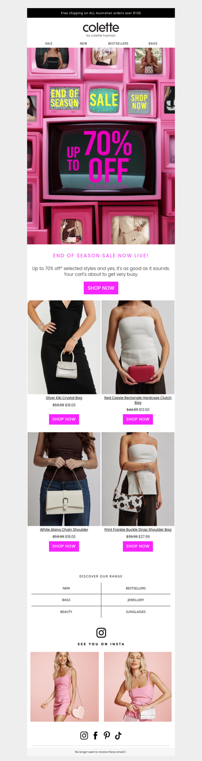 🛍️ Up to 70% off. Yes, really.