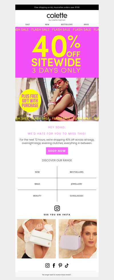 📣 Flash sale, 40% off 🚨 72 hours only!