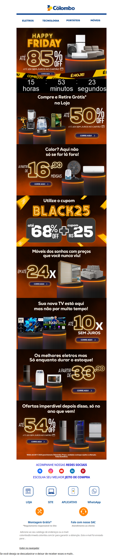 🚨 É HOJE! Black Friday com até 85% de desconto