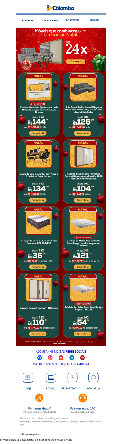 🎄 O Natal que você deseja, com as ofertas que sua casa vai amar!