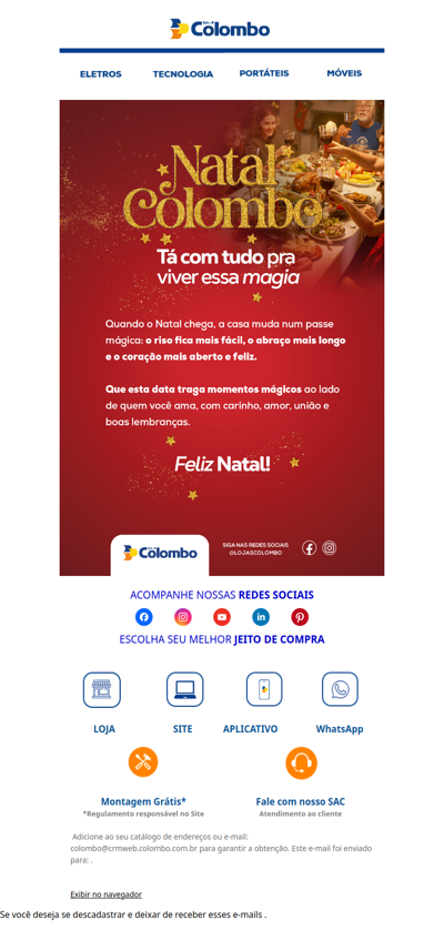 Viva a magia do Natal com a Colombo! 🎄✨