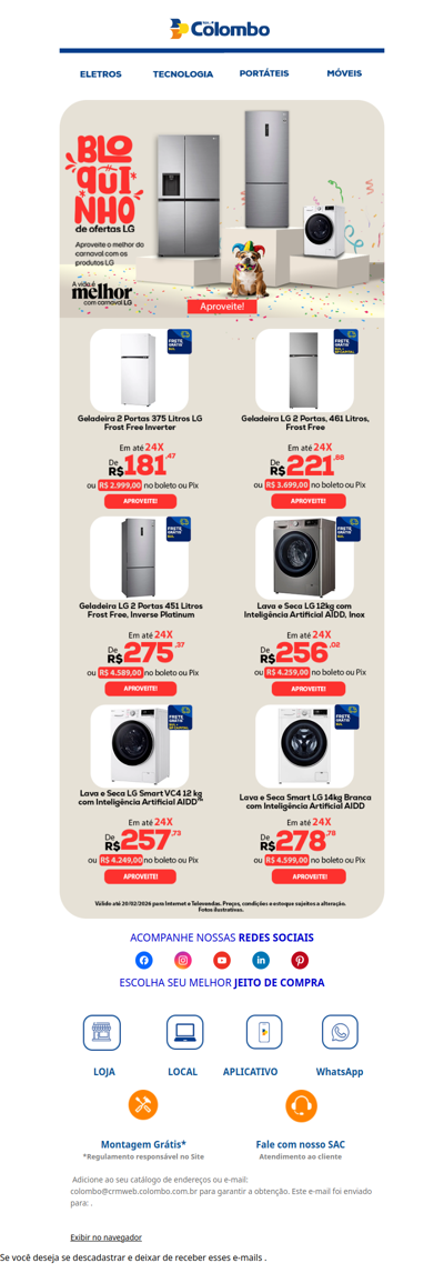 ✨ Aproveite as ofertas incríveis de produtos LG!